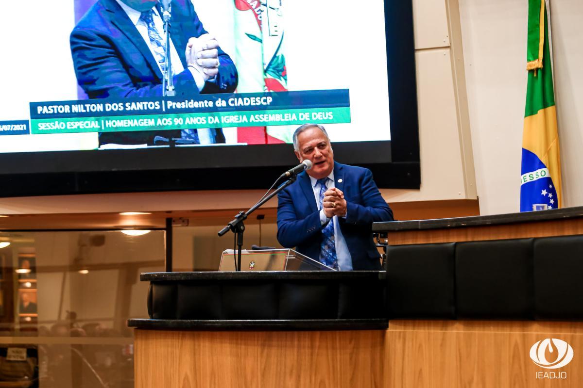 ALESC presta homenagem pelos 90 anos das Assembleias de Deus em SC