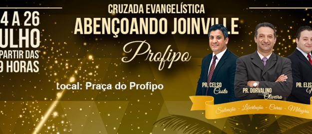 Tudo pronto para a Sexta Cruzada Evangelística Abençoando Joinville Tudo pronto para a Sexta Cruzada Evangelística Abençoando Joinville