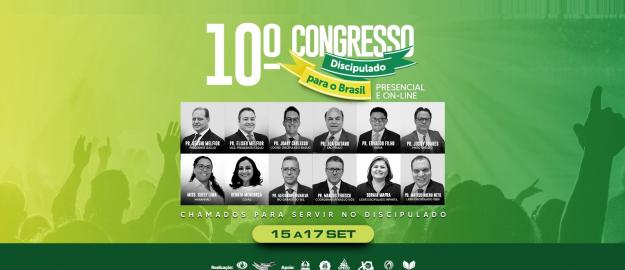 Inscrições Abertas: 10º Congresso de Discipulado para o Brasil acontece de 15 a 17 de setembro Inscrições Abertas: 10º Congresso de Discipulado para o Brasil acontece de 15 a 17 de setembro