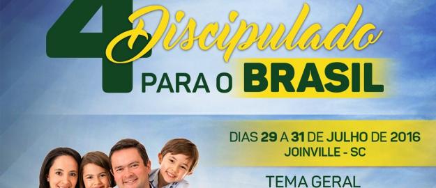 Joinville sediará o 4º Congresso Discipulado para o Brasil Joinville sediará o 4º Congresso Discipulado para o Brasil