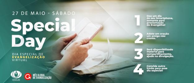 Special Day: IEADJO promove Evangelização virtual 