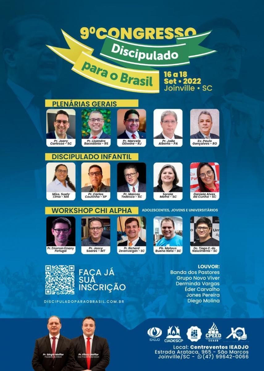 Discipulado para o Brasil está com inscrições abertas para o 9º Congresso