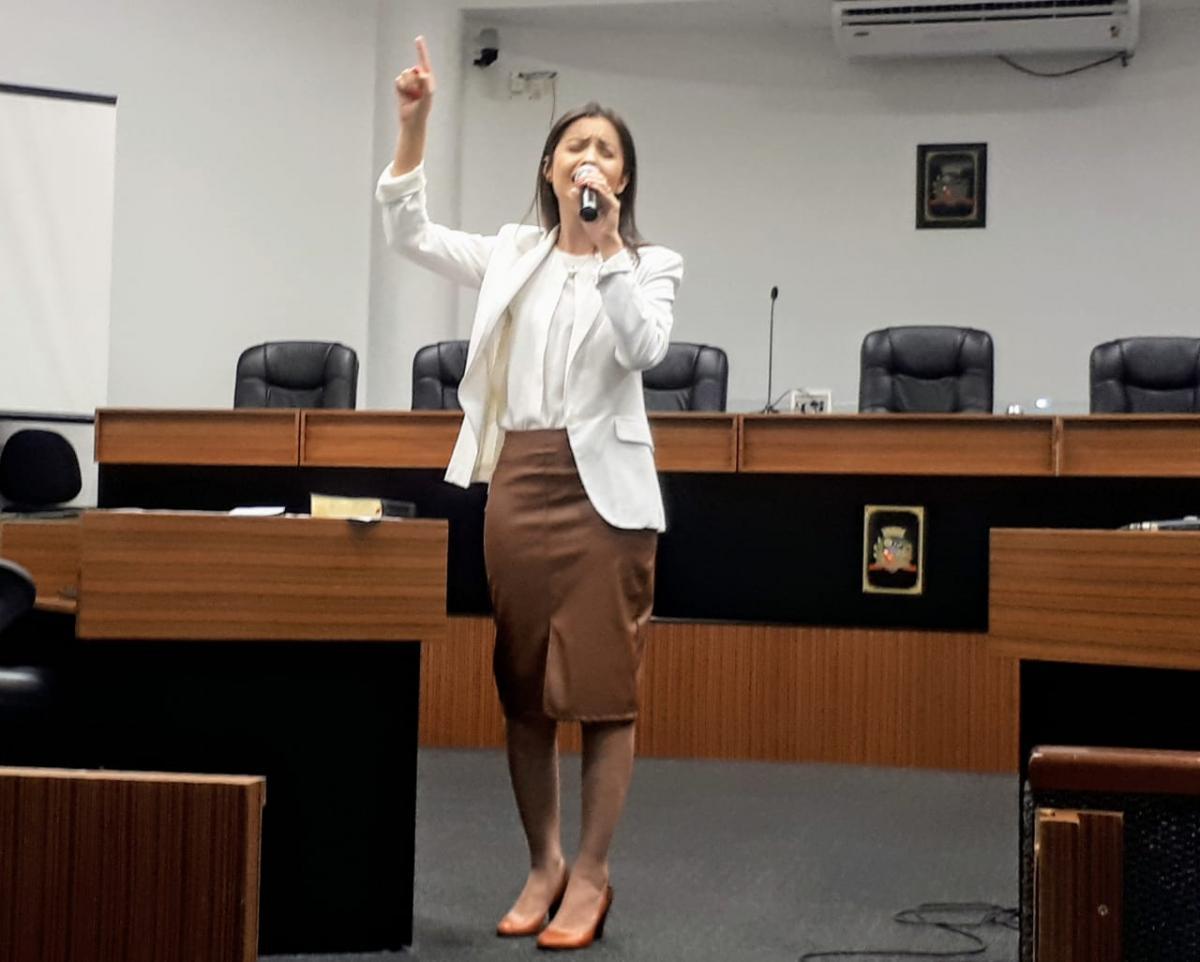Representantes da IEADJO falam sobre a Páscoa em evento para servidores da CVJ - Abril 2019